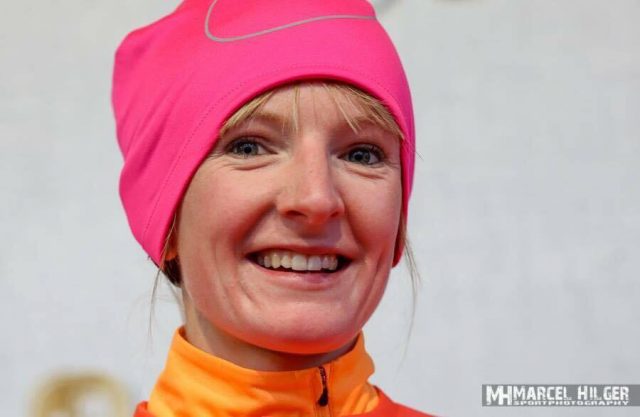 Katharina Heinigs ansteckendes Lachen, das wir gerne auch in Berlin beim Lauf über die Ziellinie sehen wollen! (Foto: Marcel Hilger)